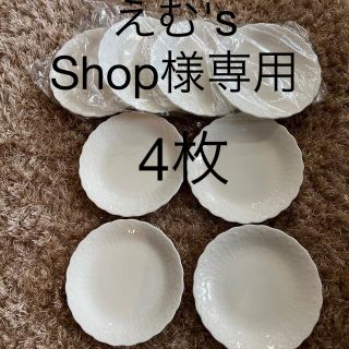 ナルミ(NARUMI)のナルミ　ボーンチャイナ　シルキーホワイト　小皿　4枚(食器)