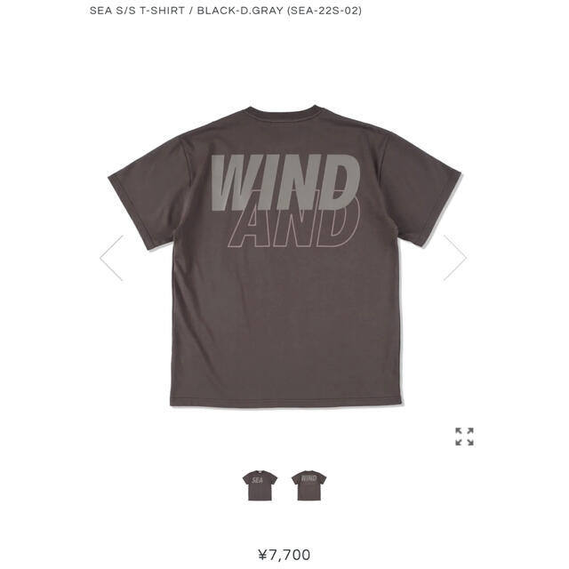 WIND AND SEA(ウィンダンシー)のWIND AND SEA 半袖Tシャツ Black-D.Gray Ｌサイズ　限定 メンズのトップス(Tシャツ/カットソー(半袖/袖なし))の商品写真