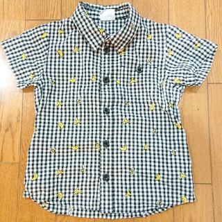 ブリーズ(BREEZE)のバナナ刺繍チェックシャツ(110)/BREEZE(Tシャツ/カットソー)