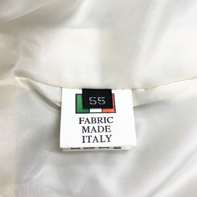 イタリア製生地使用 ラムレザージャケット ホワイト
