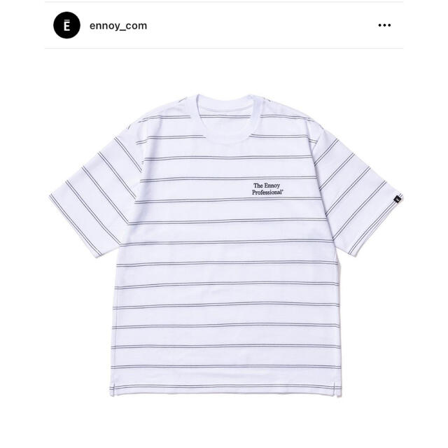 新品 ennoy Pique Border T-shits 黒 XL Tシャツ