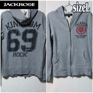 ジャックローズ(JACKROSE)のsize4◆匿名配送♢ジャックローズ◆パーカー グレー 背面デザイン(パーカー)