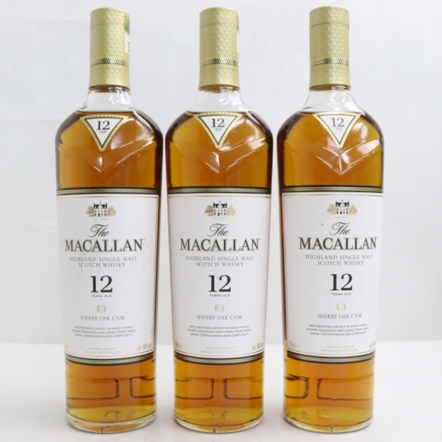 3本セット】マッカラン 12年 シェリーオーク 【全品送料無料】 17160円