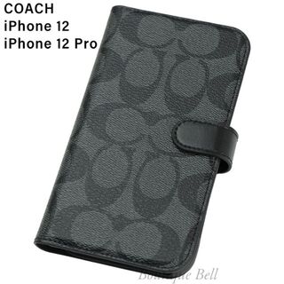 コーチ(COACH)の【コーチ】シグネチャー iPhone12/12Pro ケース チャコールグレー(iPhoneケース)