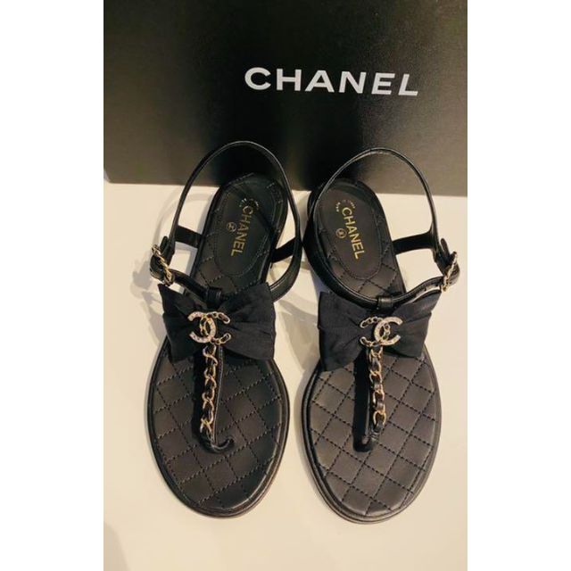 CHANEL サンダル 35.5 mtsn1mamuju.sch.id