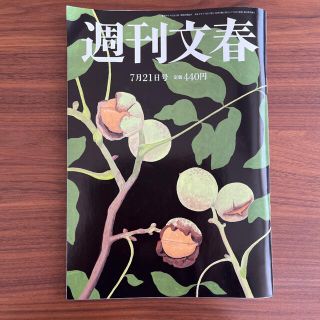 週刊文春 2022年 7/21号(ニュース/総合)