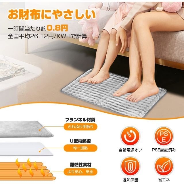 電気カーペット ホットカーペット スマホ/家電/カメラの冷暖房/空調(電気毛布)の商品写真