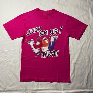 80s suck em up!! Hawaii S/S Tシャツ USA製(Tシャツ/カットソー(半袖/袖なし))