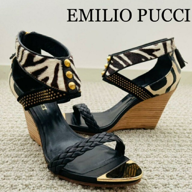 EMILIO PUCCI(エミリオプッチ)のエミリオプッチ　ゼブラ柄サンダル　 レディースの靴/シューズ(サンダル)の商品写真