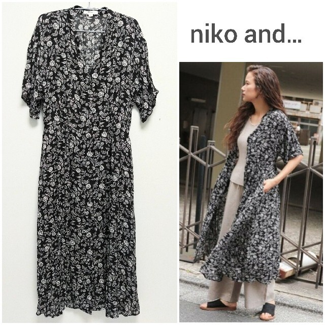 niko and...(ニコアンド)のニコアンド  花柄ワンピース レディースのワンピース(ロングワンピース/マキシワンピース)の商品写真