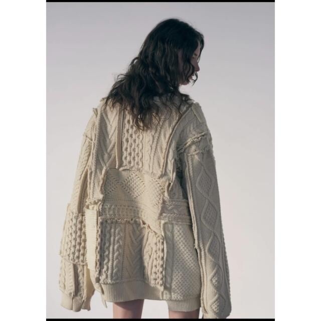 OATMEALサイズ【stein】OVERSIZED INTERLACED CABLE KNIT