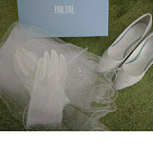 POOL SIDE(プールサイド)のブライダル　ベール・グローブ・パンプス・オパールリング レディースの靴/シューズ(ハイヒール/パンプス)の商品写真