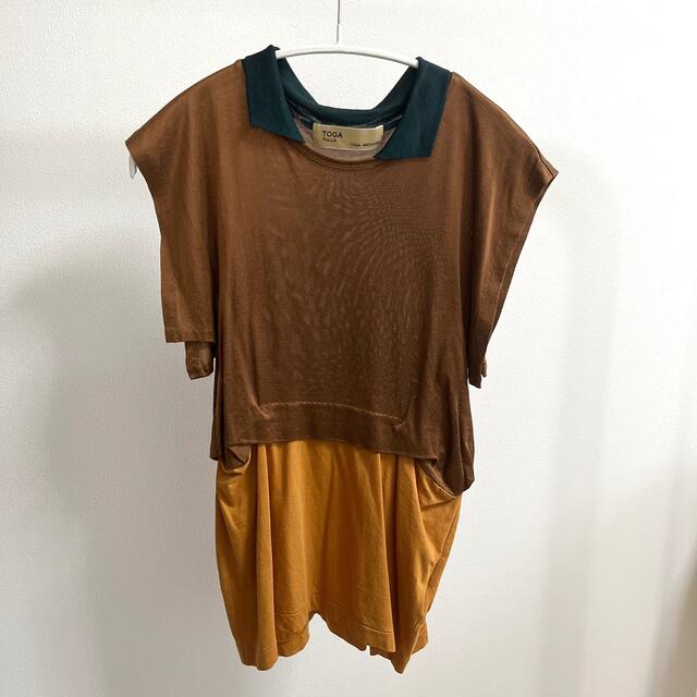 TOGA(トーガ)のTOGA PULLA ドッキングトップス レディースのトップス(Tシャツ(半袖/袖なし))の商品写真