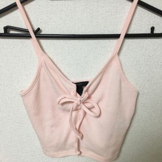 フォーエバートゥエンティーワン(FOREVER 21)の【ゆか様専用ページ】ピンクニットキャミ  ショート丈(キャミソール)