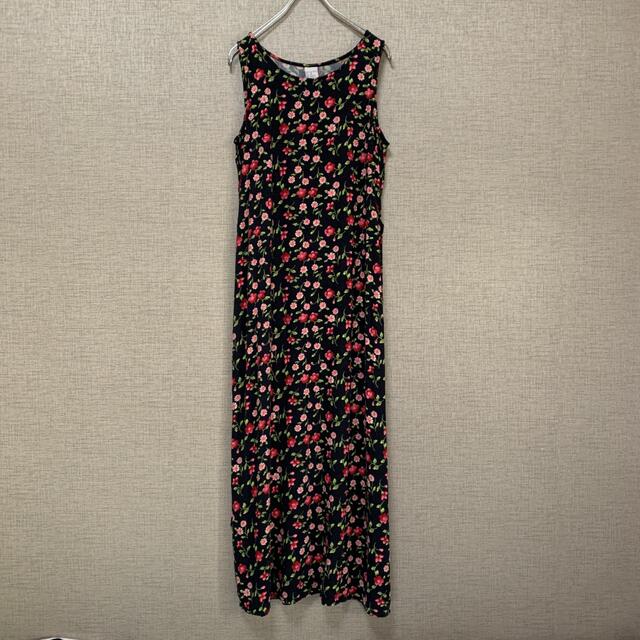 90s ビンテージ アメリカ 花柄 花 フラワー ロングワンピース