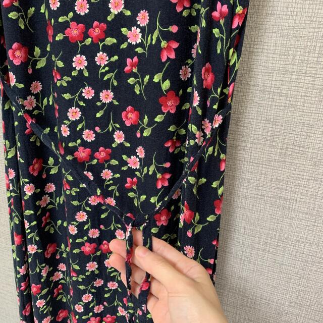 90s ビンテージ アメリカ 花柄 花 フラワー ロングワンピース 1