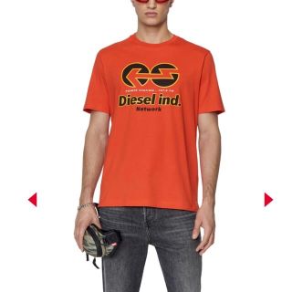 ディーゼル(DIESEL)の新品未使用！　ディーゼル　DIESEL Tシャツ オレンジＬ(Tシャツ/カットソー(半袖/袖なし))