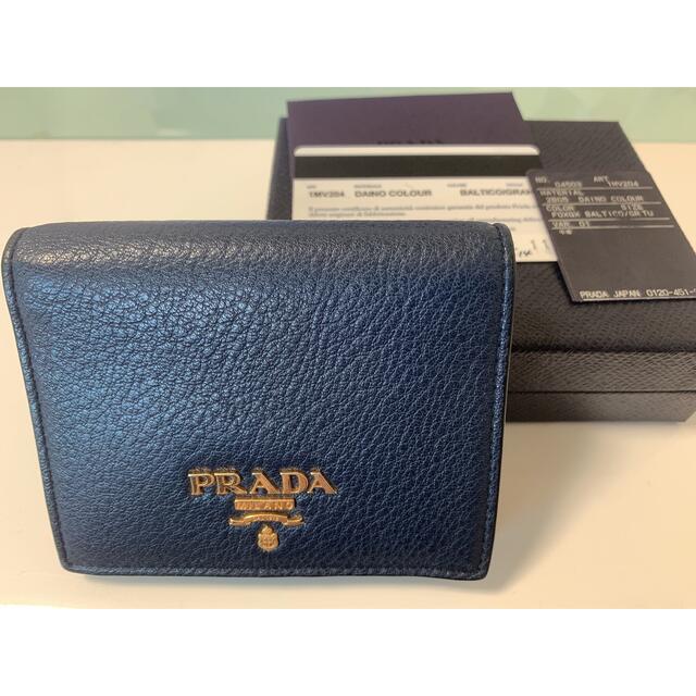 PRADA(プラダ)の【美品】 PRADA バイカラー折り財布 レディースのファッション小物(財布)の商品写真