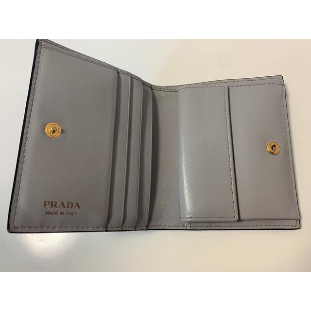 PRADA(プラダ)の【美品】 PRADA バイカラー折り財布 レディースのファッション小物(財布)の商品写真