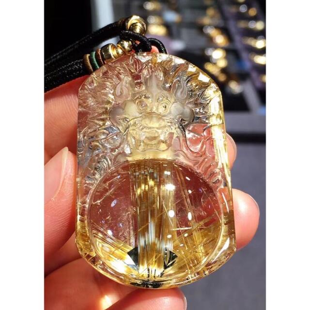 ⭐︎【天然】タイチンルチルクオーツ ネックレス 40g theorendatutor.com