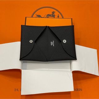 エルメス(Hermes)の新品レア HERMES エルメス カルヴィ カードケース コインケース ブラック(コインケース/小銭入れ)