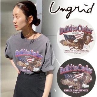 ungrid イーグルプリントTee