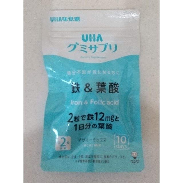 UHA味覚糖(ユーハミカクトウ)のUHA味覚糖　グミサプリ　鉄＆葉酸　11袋  110日分   220粒 食品/飲料/酒の健康食品(その他)の商品写真