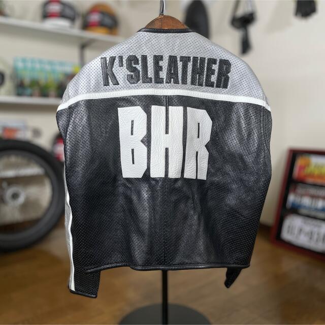 ☆KADOYA カドヤ BHR パンチングレザージャケット シルバー/3L carplate.com.sg