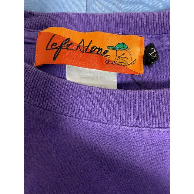 left alone チェックTシャツ ラベンダー