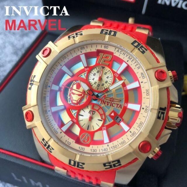 【新品】INVICTA インビクタ マーベル クロノグラフ メンズ腕時計INVICTA仕様