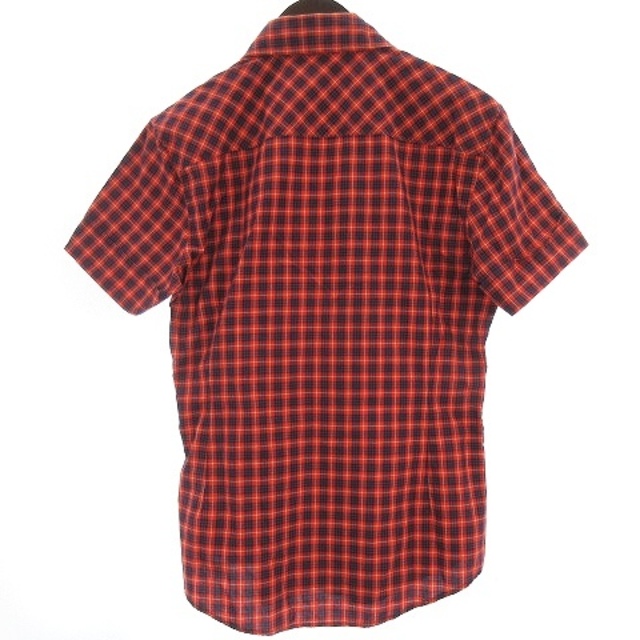 ヴィヴィアンウエストウッドマン シャツ 半袖 チェック オーブ 赤 紺 44 メンズのトップス(シャツ)の商品写真