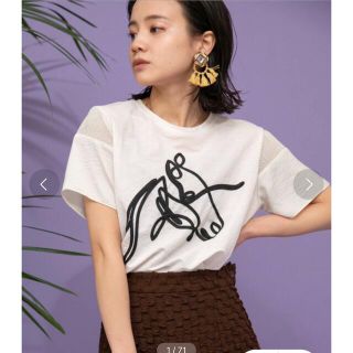 ザラ(ZARA)のEimee Law  ホース柄エンブロトップス(Tシャツ(半袖/袖なし))