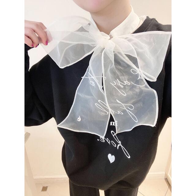 epine つけ襟 リボン é ribbon organdy ivory エピヌ