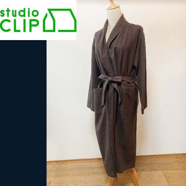 STUDIO CLIP(スタディオクリップ)の焦げ茶色のガウンコート　スタディオクリップ レディースのジャケット/アウター(ガウンコート)の商品写真