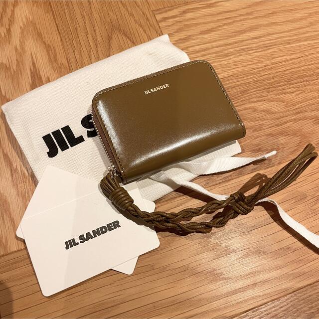 ファッション小物新品 JIL SANDER ジップアラウンド ウォレット スモール ブラウン