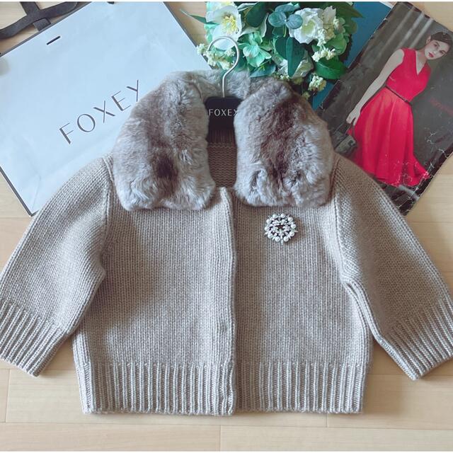 期間限定キャンペーン FOXEY - 新品同様!FOXEY カシミアチンチラ襟