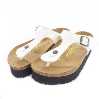 ビルケンシュトック(BIRKENSTOCK)のビルケンシュトック パピリオ プラットフォーム トングサンダル 23.0cm 白(サンダル)