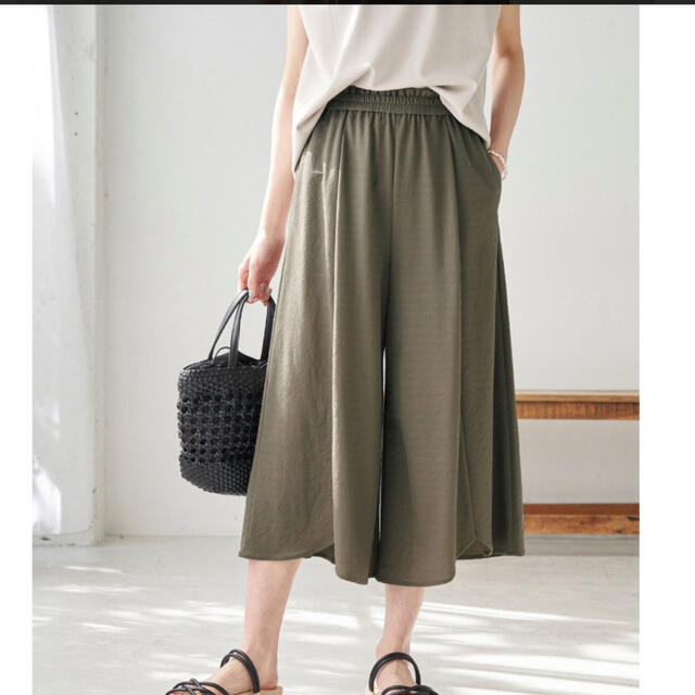 新品　ROPE' PICNIC  パンツ イレヘムスカンツ　イエロー レディースのスカート(ひざ丈スカート)の商品写真
