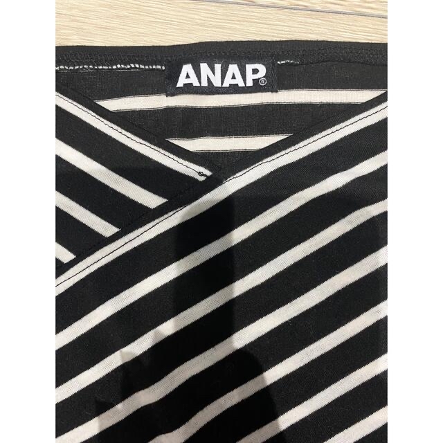 ANAP(アナップ)の【美品USED】ANAP ボーダートップス⭐︎ レディースのトップス(Tシャツ(半袖/袖なし))の商品写真