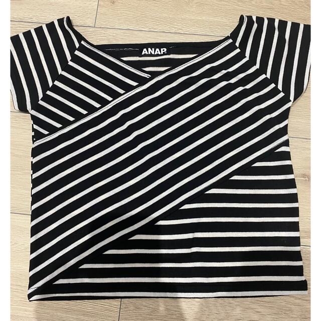 ANAP(アナップ)の【美品USED】ANAP ボーダートップス⭐︎ レディースのトップス(Tシャツ(半袖/袖なし))の商品写真