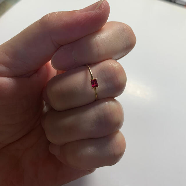 K18 レッドスピネルリング 0.147ct レディースのアクセサリー(リング(指輪))の商品写真