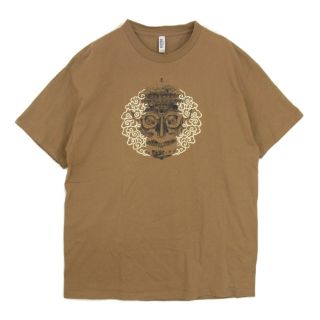 テンダーロイン(TENDERLOIN)のTENDERLOIN テンダーロイン TEE F.T.S チベタンスカル プリント 半袖 Tシャツ ブラウン系 XL【中古】(Tシャツ/カットソー(半袖/袖なし))