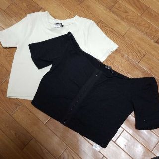 ベルシュカ(Bershka)のZARA Bershka 2枚セット クロップドTシャツ(カットソー(半袖/袖なし))