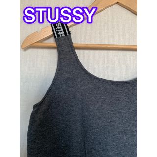 ステューシー(STUSSY)のステューシー　ロゴ　ストラップワンピース　S(ひざ丈ワンピース)