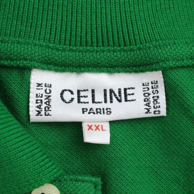 celine(セリーヌ)のセリーヌ CELINE ポロシャツ 半袖 マカダムロゴ刺繍 XXL 緑 グリーン メンズのトップス(ポロシャツ)の商品写真