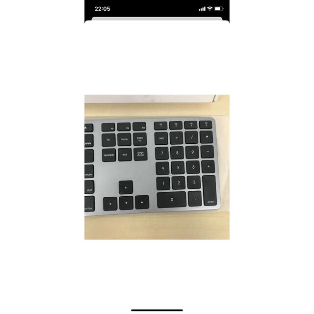 カラーmatias　ワイヤレスキーボード（英語US ASCII配列）　グレー