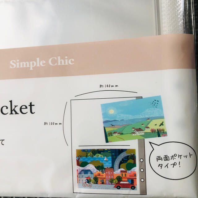 両面2ポケット アミファ 6リングファイル 10点100枚  セリア インテリア/住まい/日用品の文房具(ファイル/バインダー)の商品写真