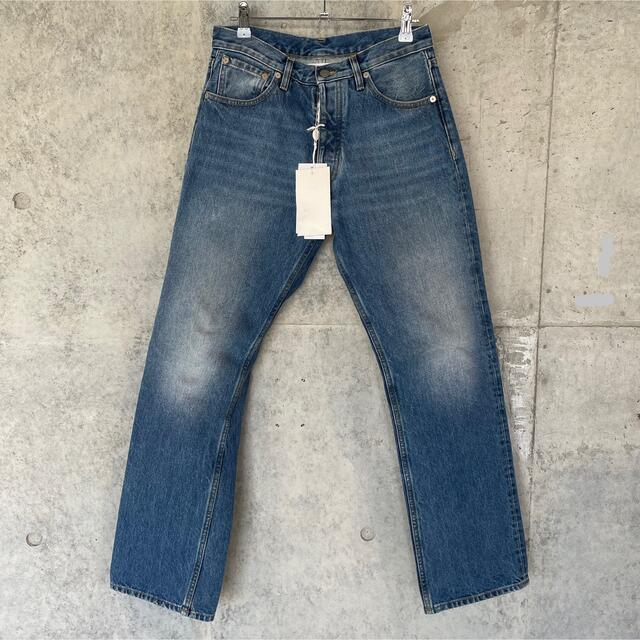 新品　maison margiela ブルーデニム　28 　レザー　足袋ブーツ