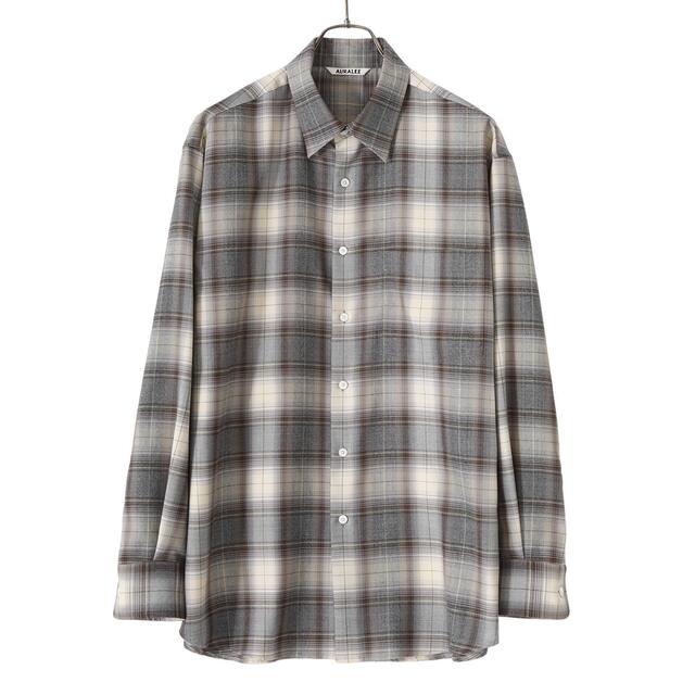 SUPER LIGHT WOOL CHECK SHIRTS 22aw オーラリー