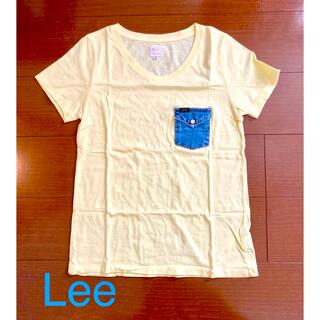 リー(Lee)の【Lee】胸ポケットデザイン  VネックTシャツ イエロー(Tシャツ(半袖/袖なし))